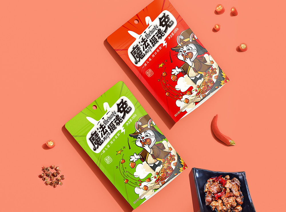 魔法兔冷吃兔包装设计